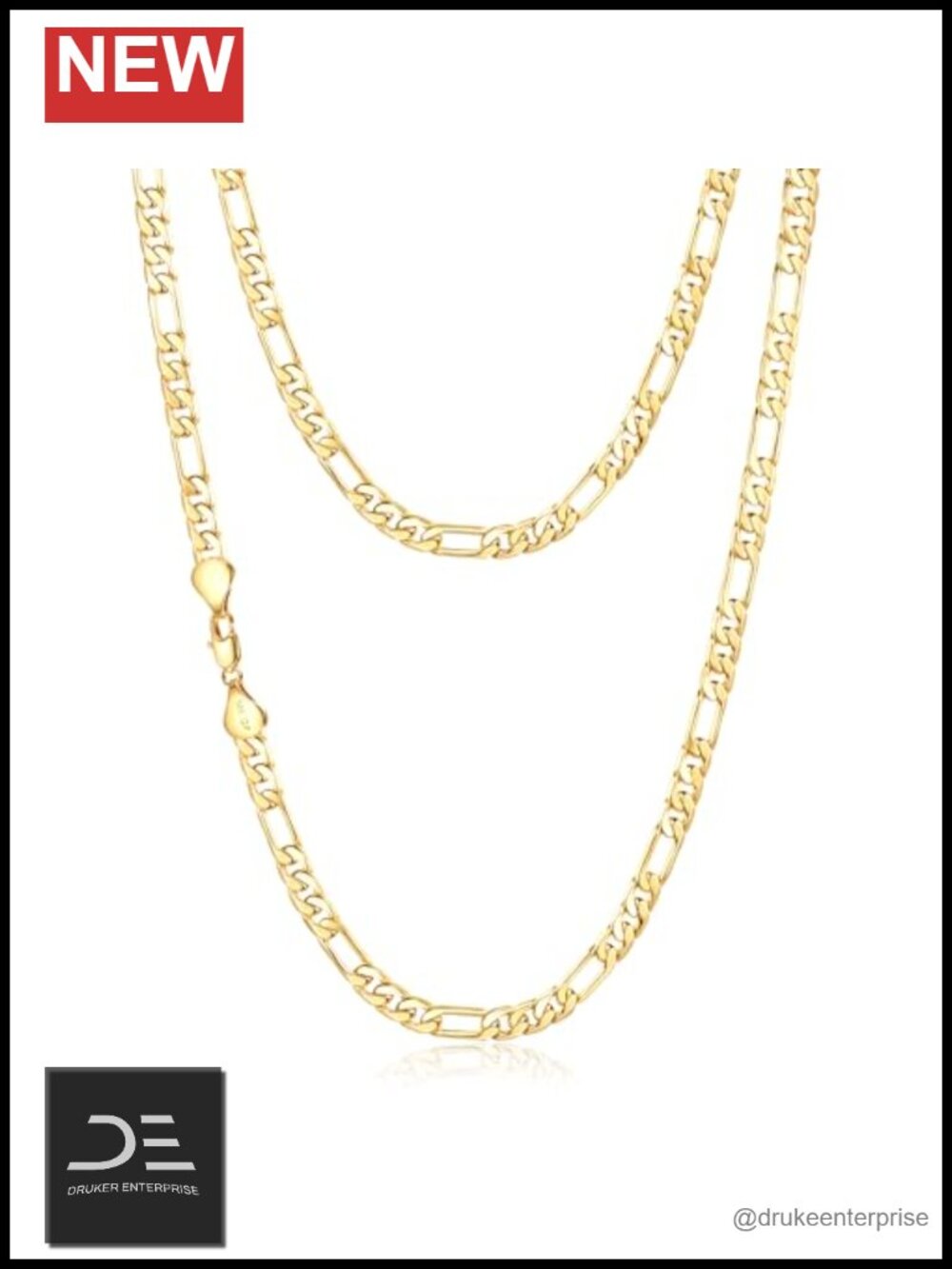14K Gold Filled Figaro Chain Necklace for Men Women Dainty Lobster Clasp